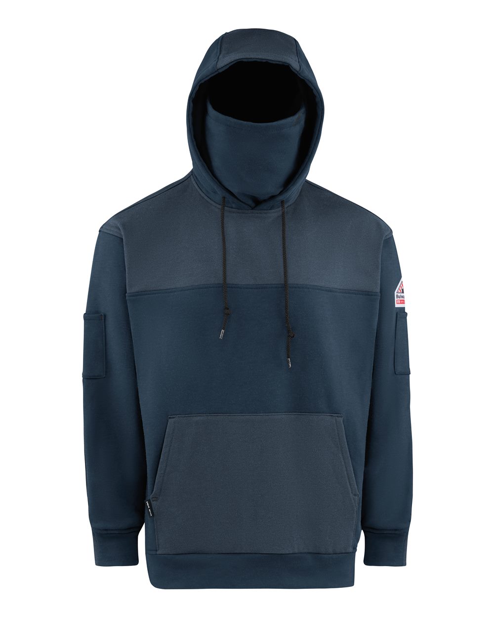 Bulwark Men's Flame-Resistant Fleece Hooded Sweatshirt. SMM4 - Navy