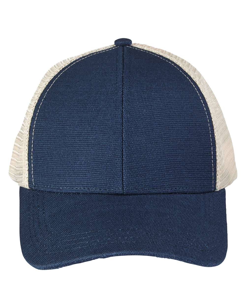econscious Structured Hemp Trucker Cap. EC7093 - Navy/ Oyster