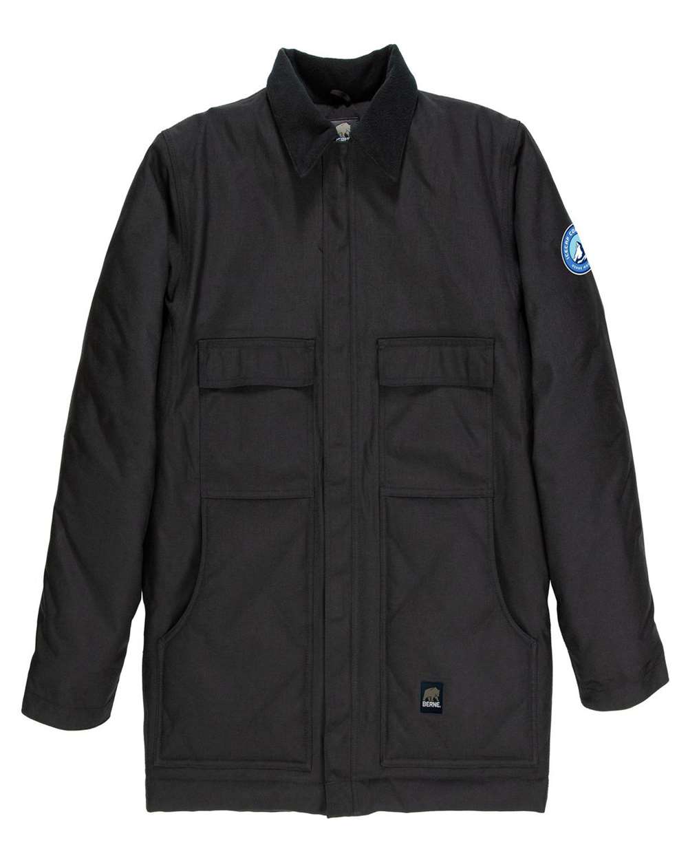 Berne Apparel Men's Tall Icecap Insulated Chore Coat. NCH377T - Black
