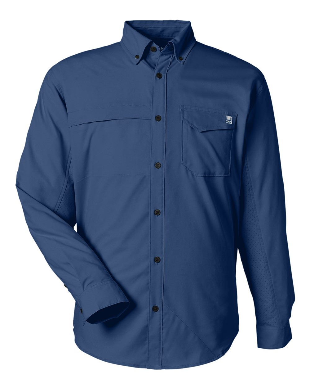 HUK Men's Tide Point Pocket Fishing Shirt. H150172 - Naval Academy
