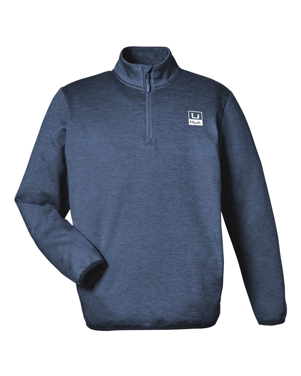 HUK Men's Coldfront+ Quarter-Zip Pullover. H130098 - Naval Academy Heather