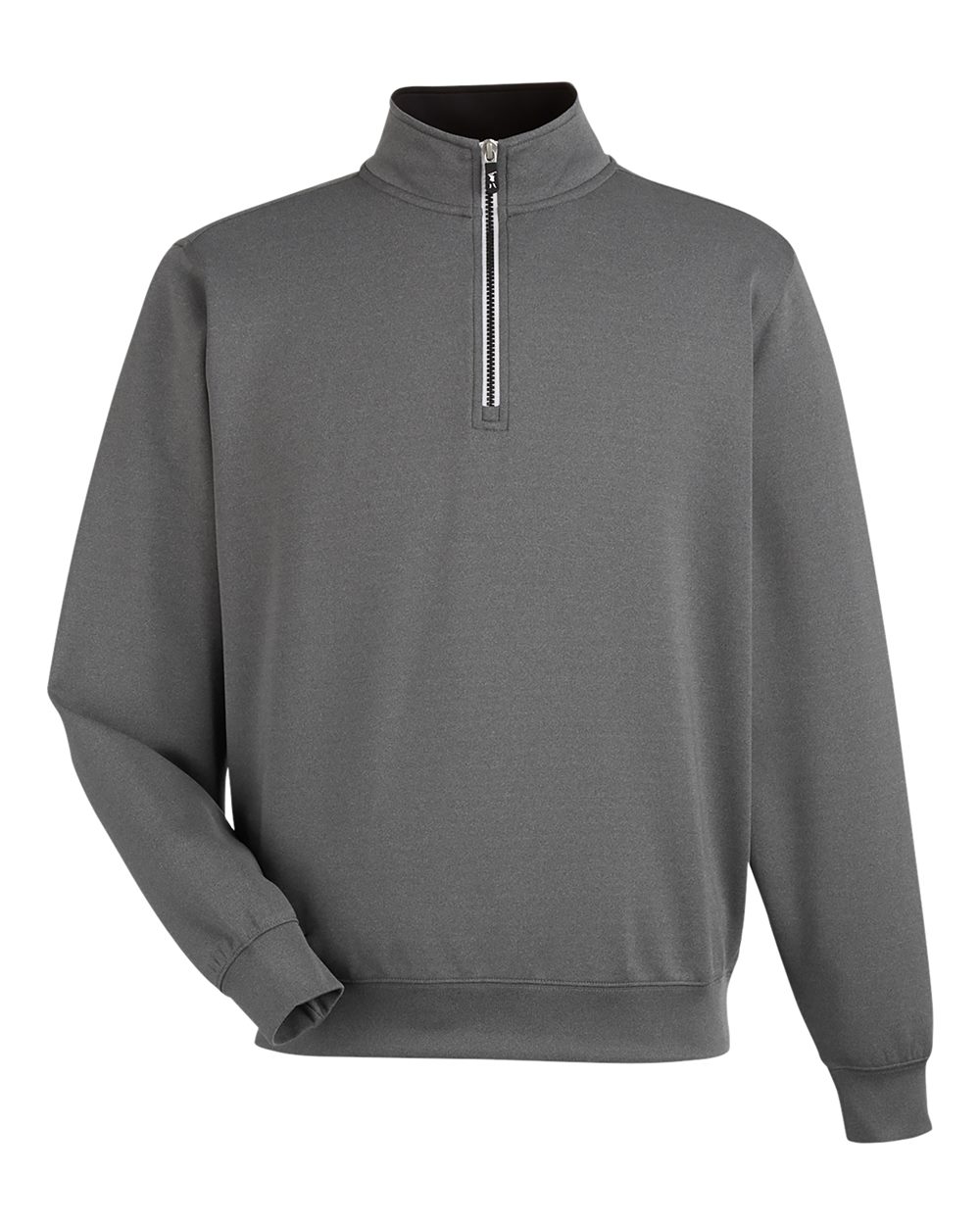 Fairway & Greene Men's Caves Tech Quarter-Zip Pullover. C11512 - Dark Shadow Grey Heather