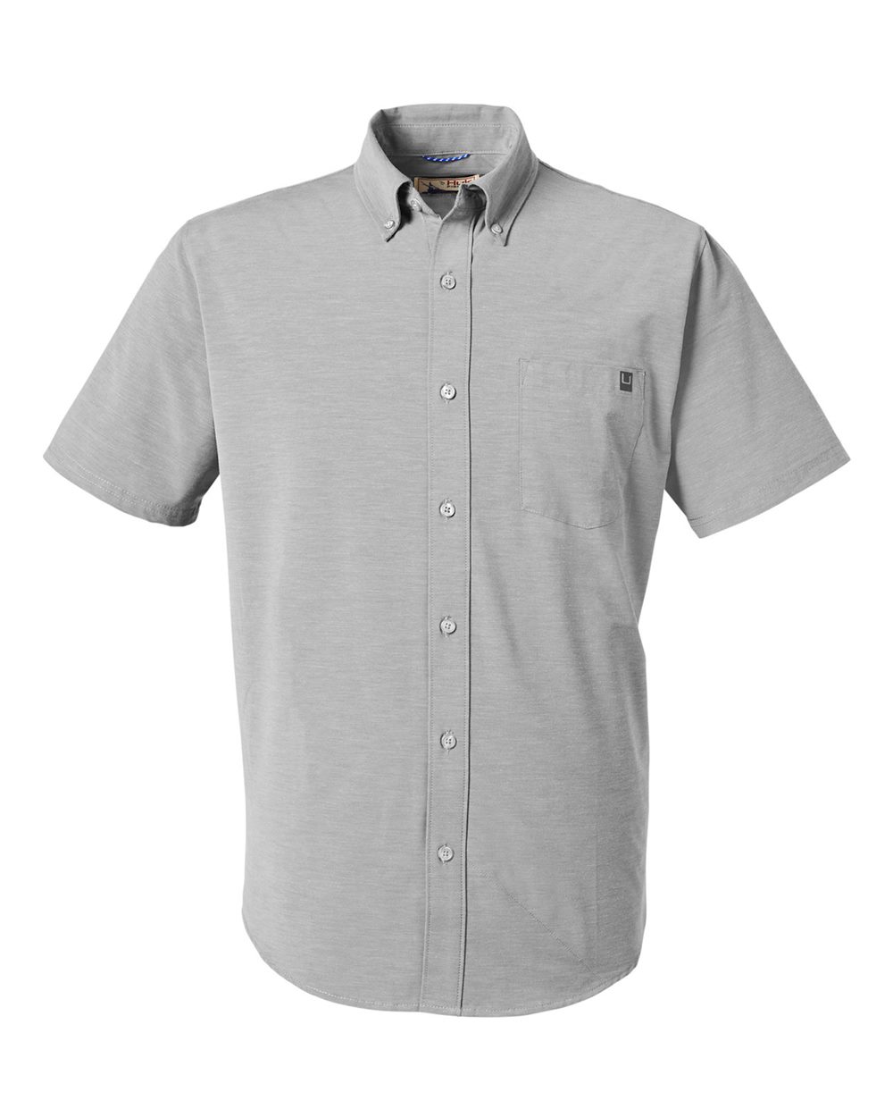 HUK Men's Kona Short Sleeve Solid Shirt. H150154 - Harbor Mist