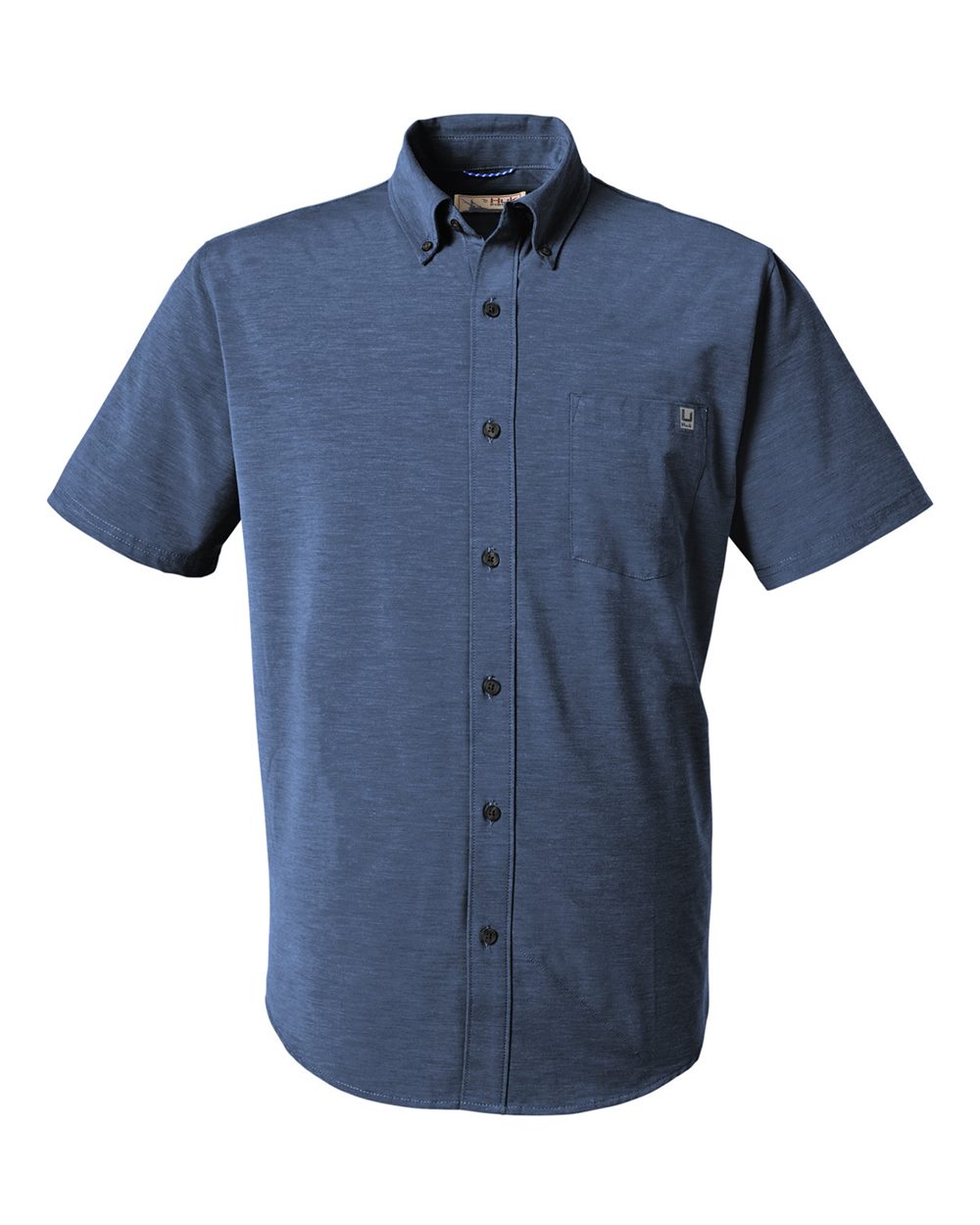 HUK Men's Kona Short Sleeve Solid Shirt. H150154 - Naval Academy