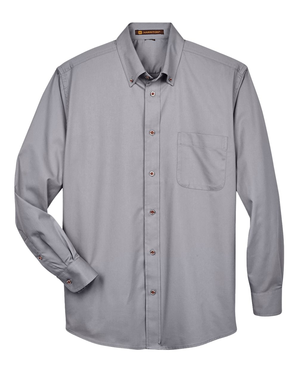 Harriton Men's Easy Blend™ Twill Shirt. M500 - Dark Grey
