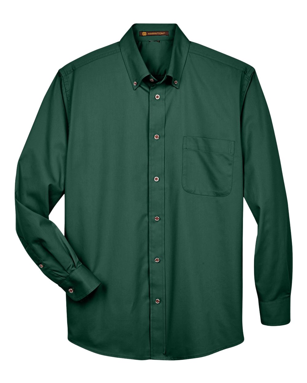 Harriton Men's Easy Blend™ Twill Shirt. M500 - Hunter