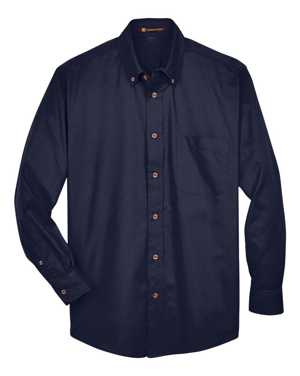 Harriton Men's Easy Blend™ Twill Shirt. M500 - Navy