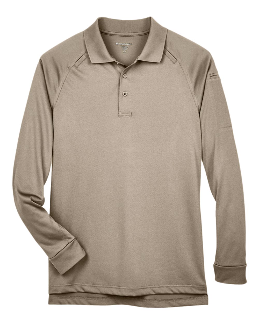 Harriton Men's Advantage Long Sleeve Tactical Polo. M211L - Desert Khaki