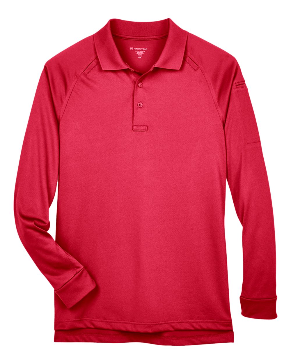 Harriton Men's Advantage Long Sleeve Tactical Polo. M211L - Red
