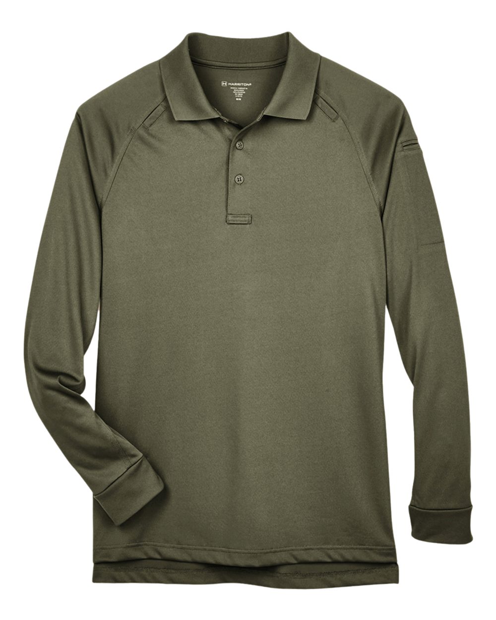 Harriton Men's Advantage Long Sleeve Tactical Polo. M211L - Tactical Green