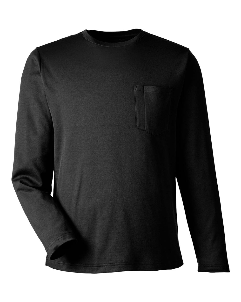 Harriton Unisex Charge Snag and Soil Protect Long Sleeve T-Shirt. M118L - Black