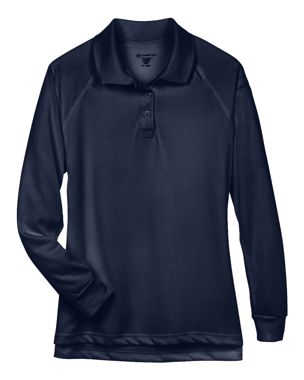 Harriton Women's Advantage Long Sleeve Tactical Polo. M211LW - Dark Navy