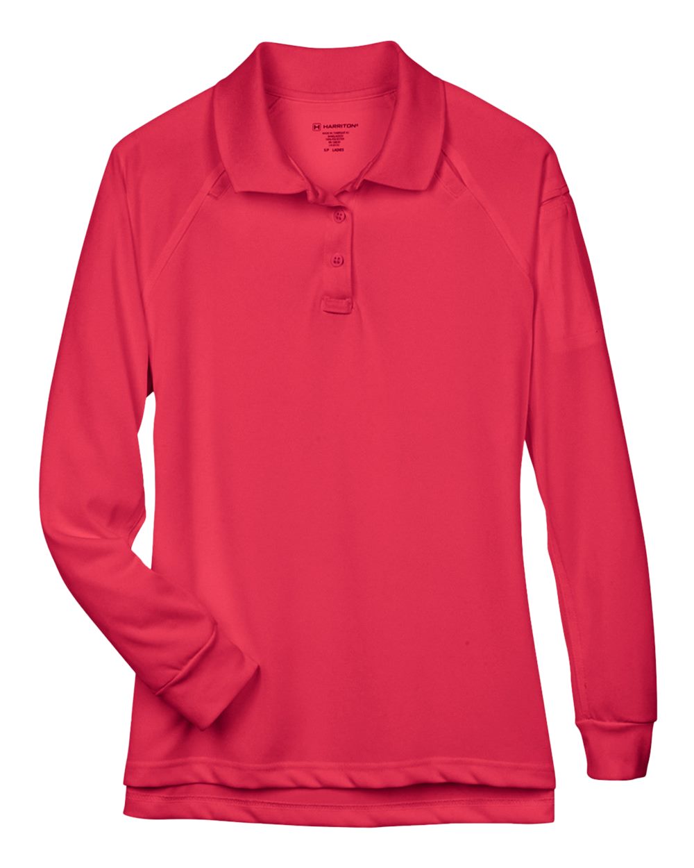 Harriton Women's Advantage Long Sleeve Tactical Polo. M211LW - Red