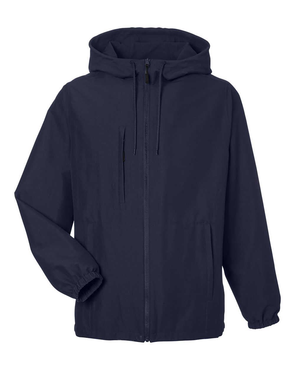 Harriton Unisex Flex Twill Hooded Jacket. M73 - Dark Navy