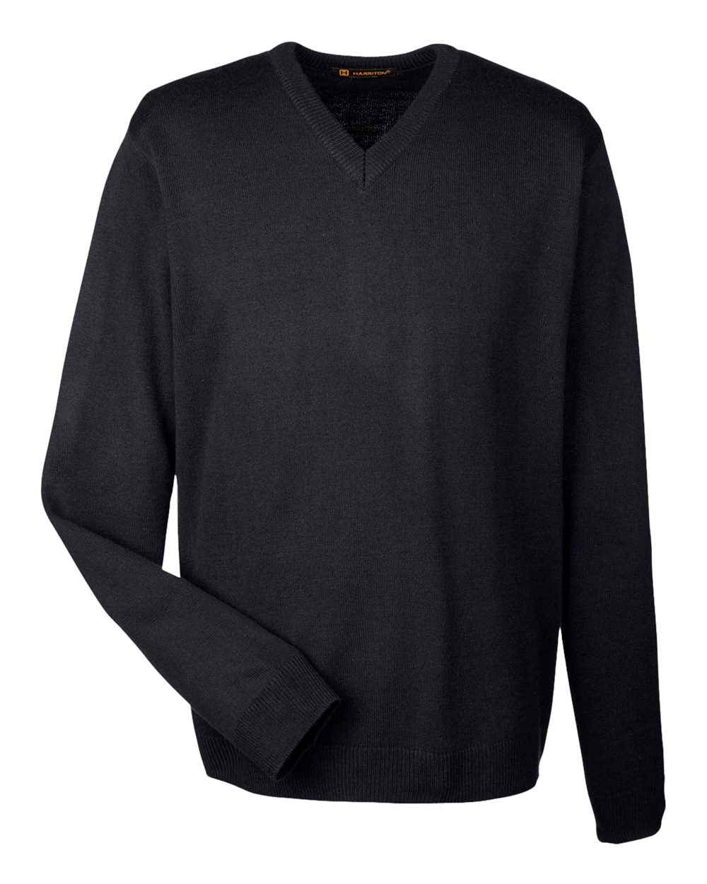 Harriton Men's Pilbloc™ V-Neck Sweater. M420 - Black