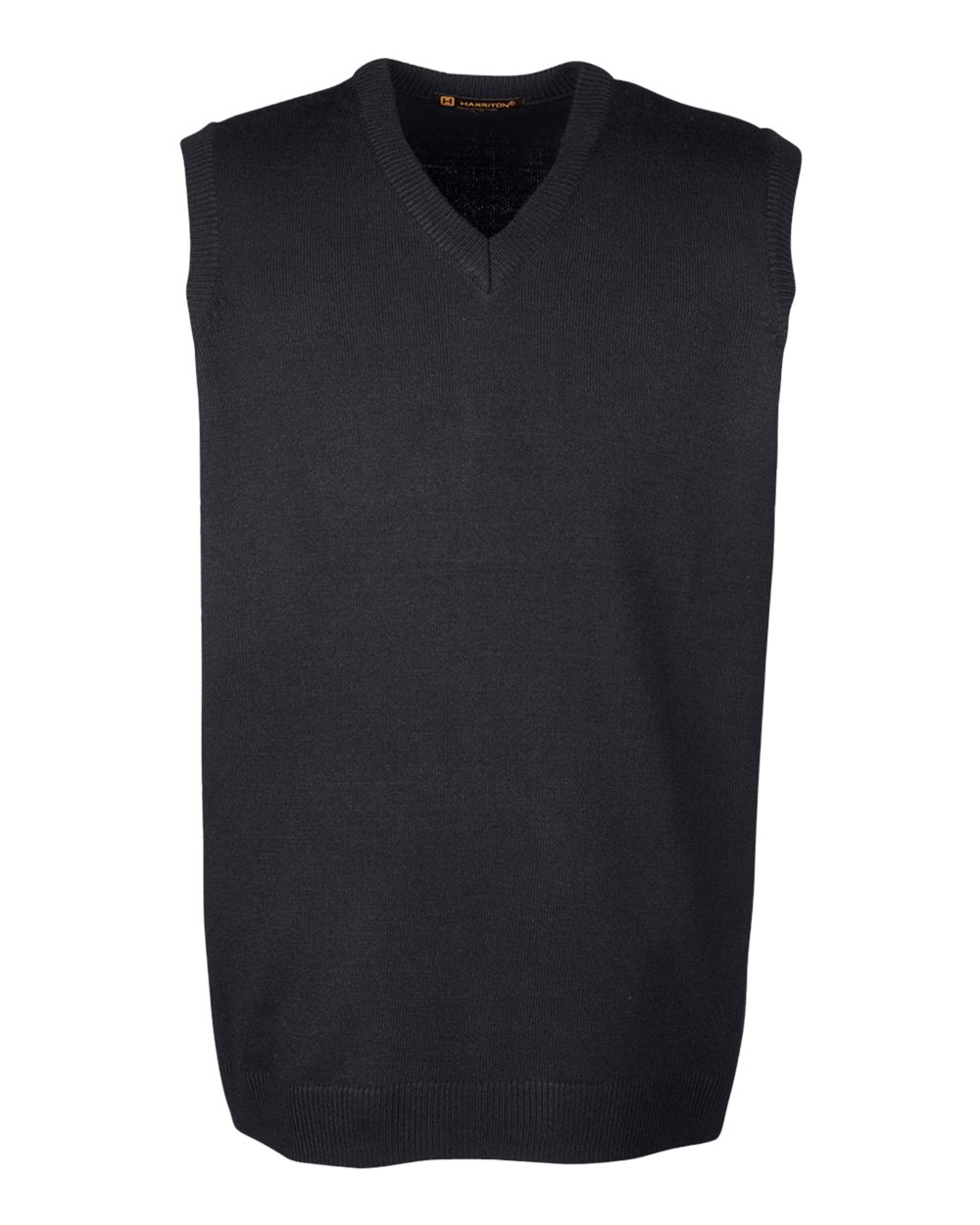 Harriton Men's Pilbloc™ V-Neck Sweater Vest. M415 - Black