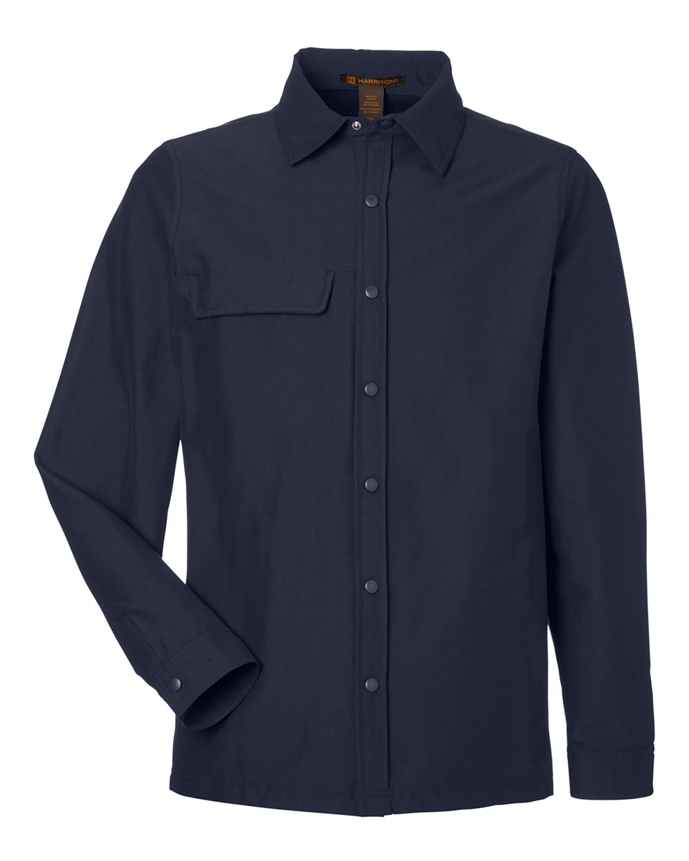 Harriton Unisex Flex Twill Overshirt Jacket. M72 - Dark Navy