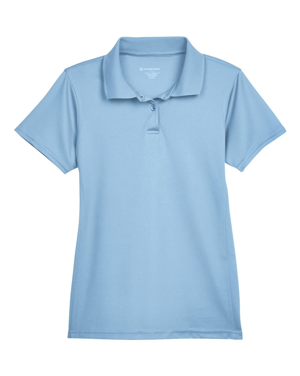 Harriton Women's Polyester Jersey Polo. M315W - Light Blue