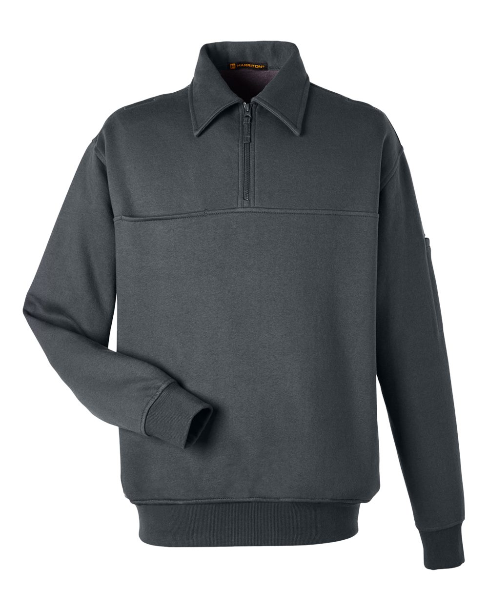 Harriton Unisex ClimaBloc™ Heavyweight Tactical Quarter-Zip Pullover. M712 - Dark Charcoal