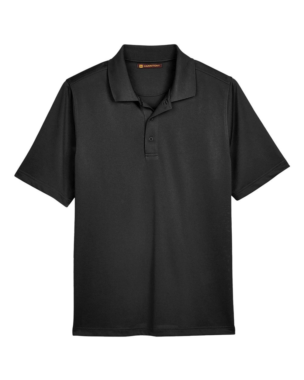 Harriton Men's Tall Advantage Snag Protection Plus IL Polo. M348T - Black