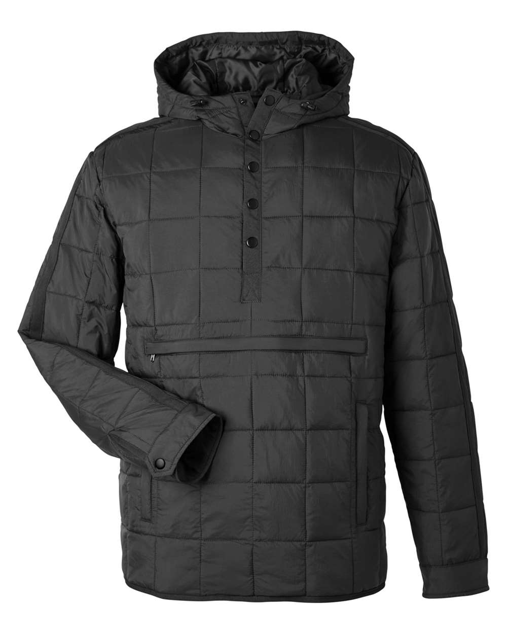 North End Unisex Aura Packable Anorak. NE722 - Black