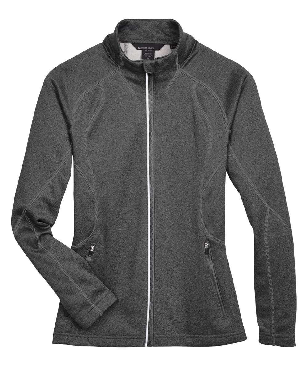 North End Women's Gravity Performance Fleece Jacket. 78174 - Carbon Heather