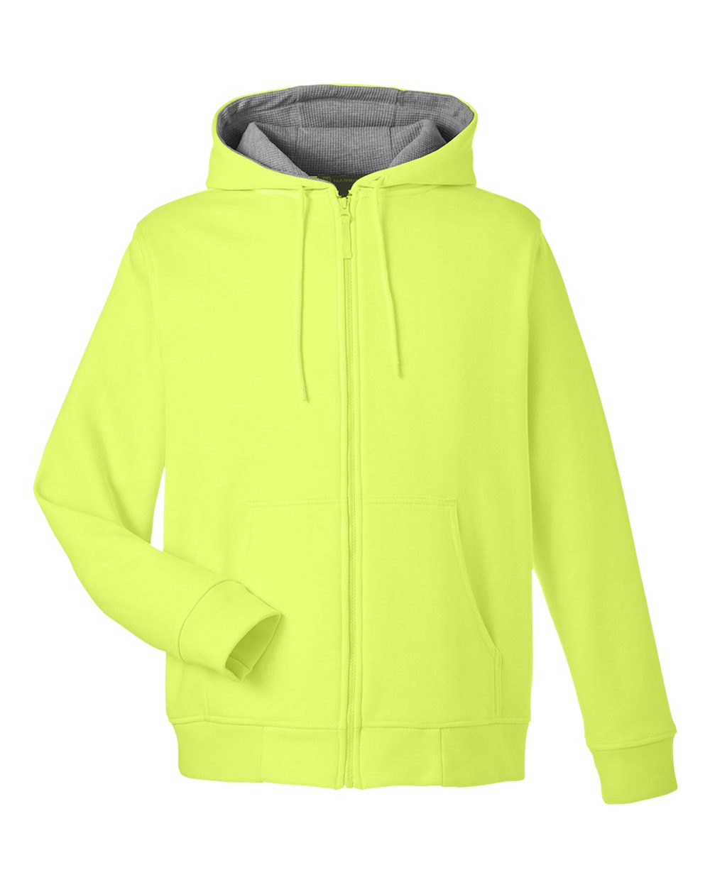 Harriton Unisex ClimaBloc™ Lined Heavyweight Hooded Sweatshirt. M711 - Safety Yellow