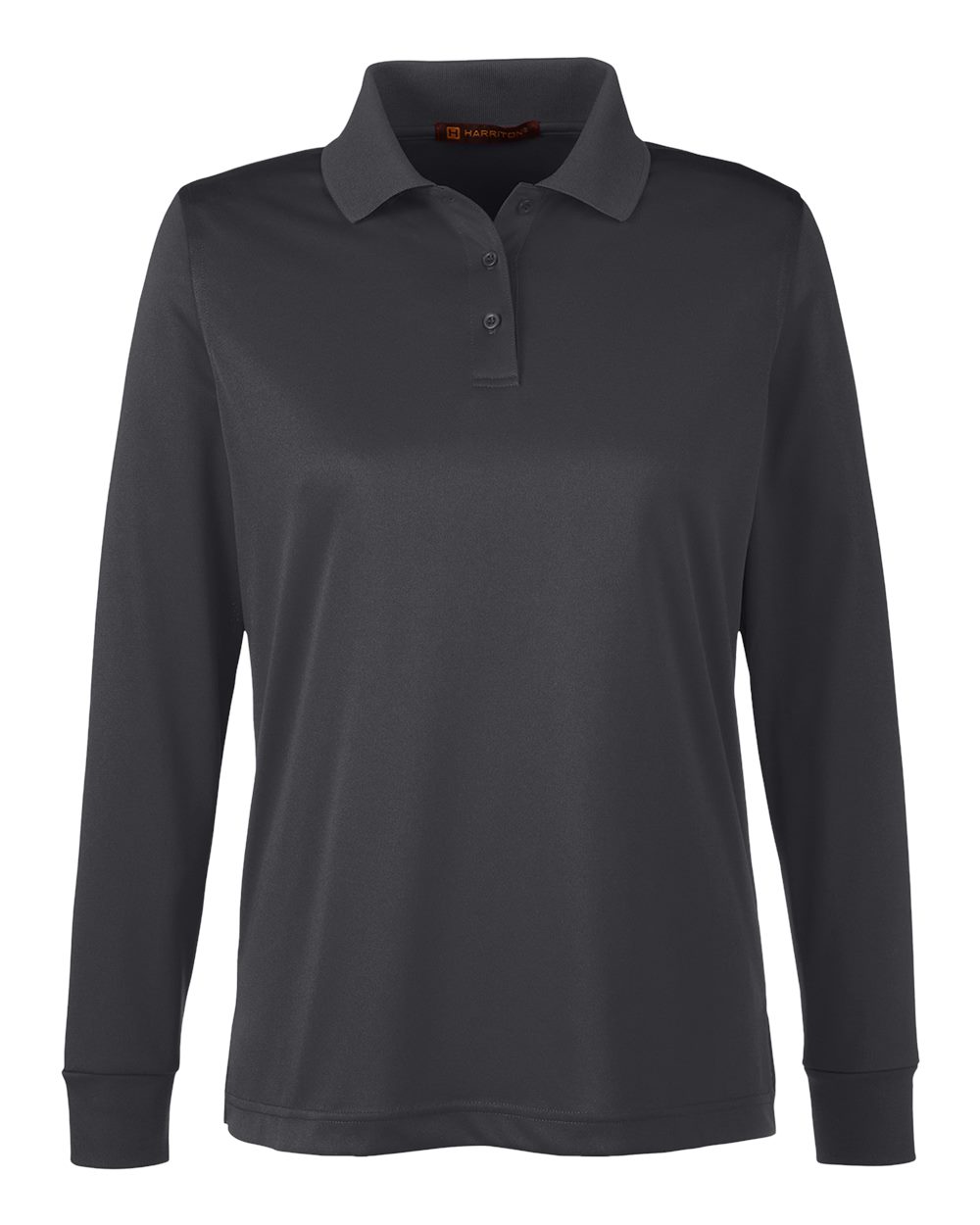 Harriton Women's Advantage Snag Protection Plus IL Long Sleeve Polo. M348LW - Dark Charcoal