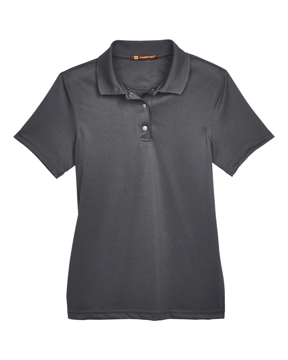 Harriton Women's Advantage Snag Protection Plus IL Snap Placket Polo. M345W - Dark Charcoal