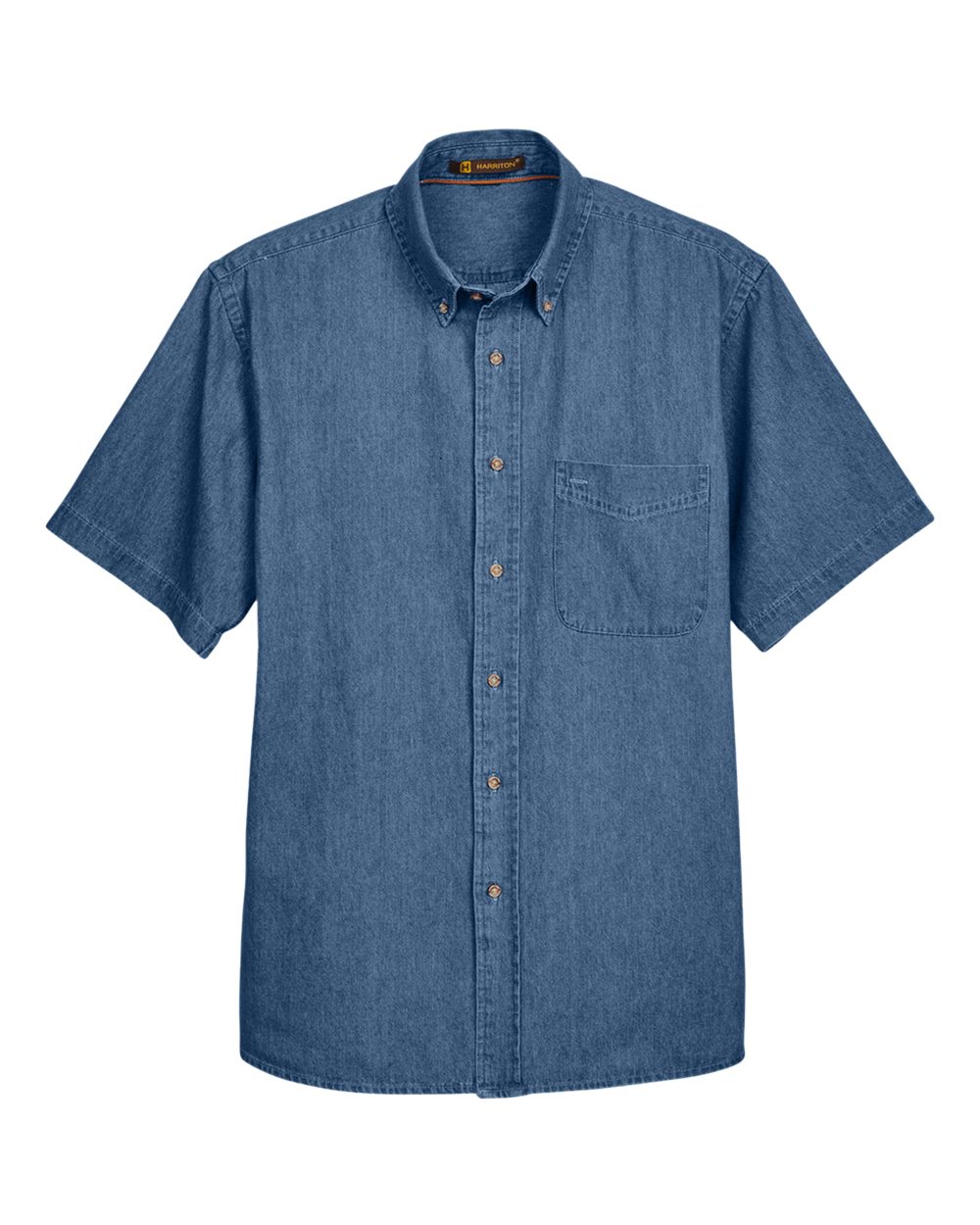 Harriton Men's Denim Shirt. M550S - Light Denim