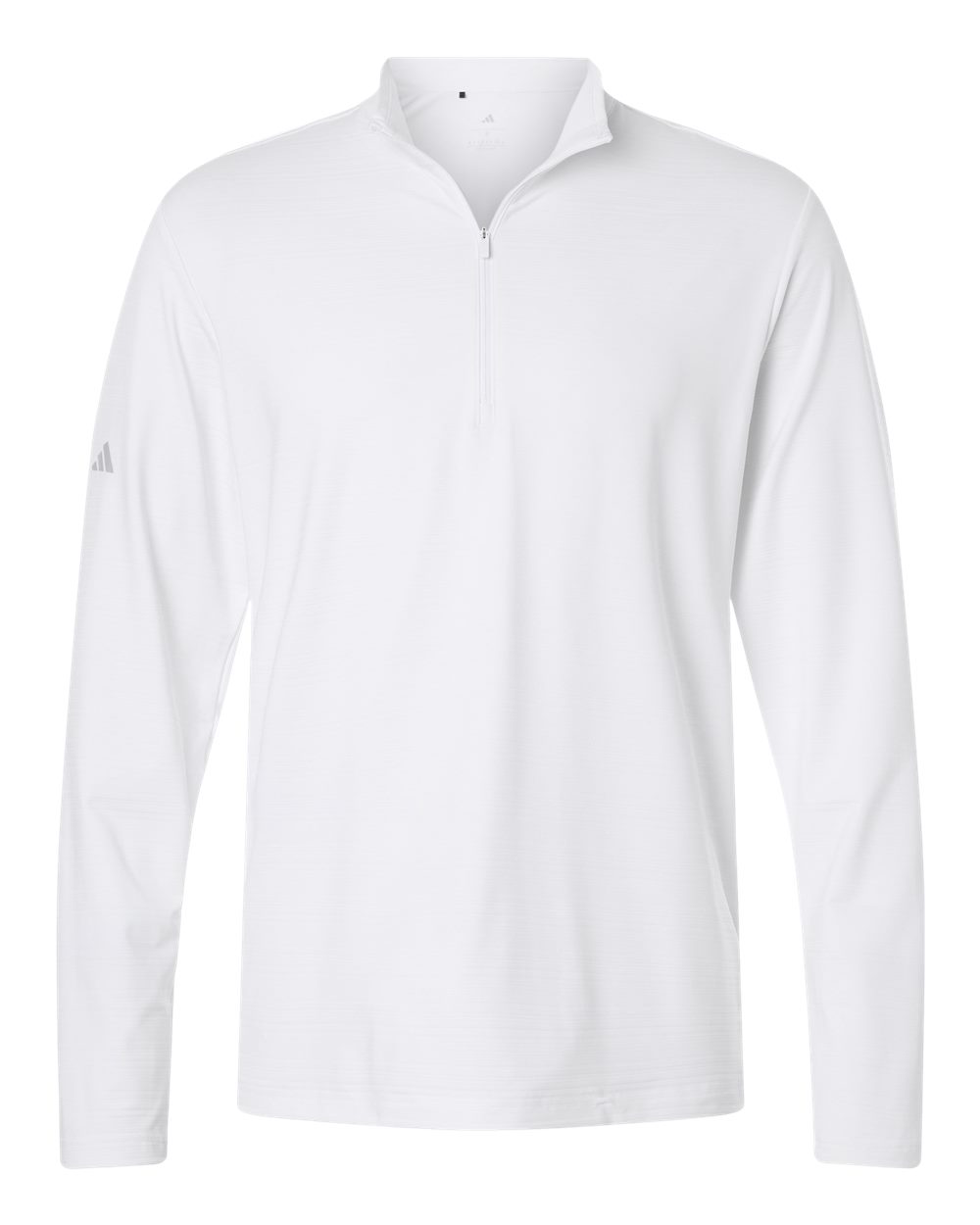 Adidas Men's Textured Stripe Quarter-Zip Pullover. A708 - White