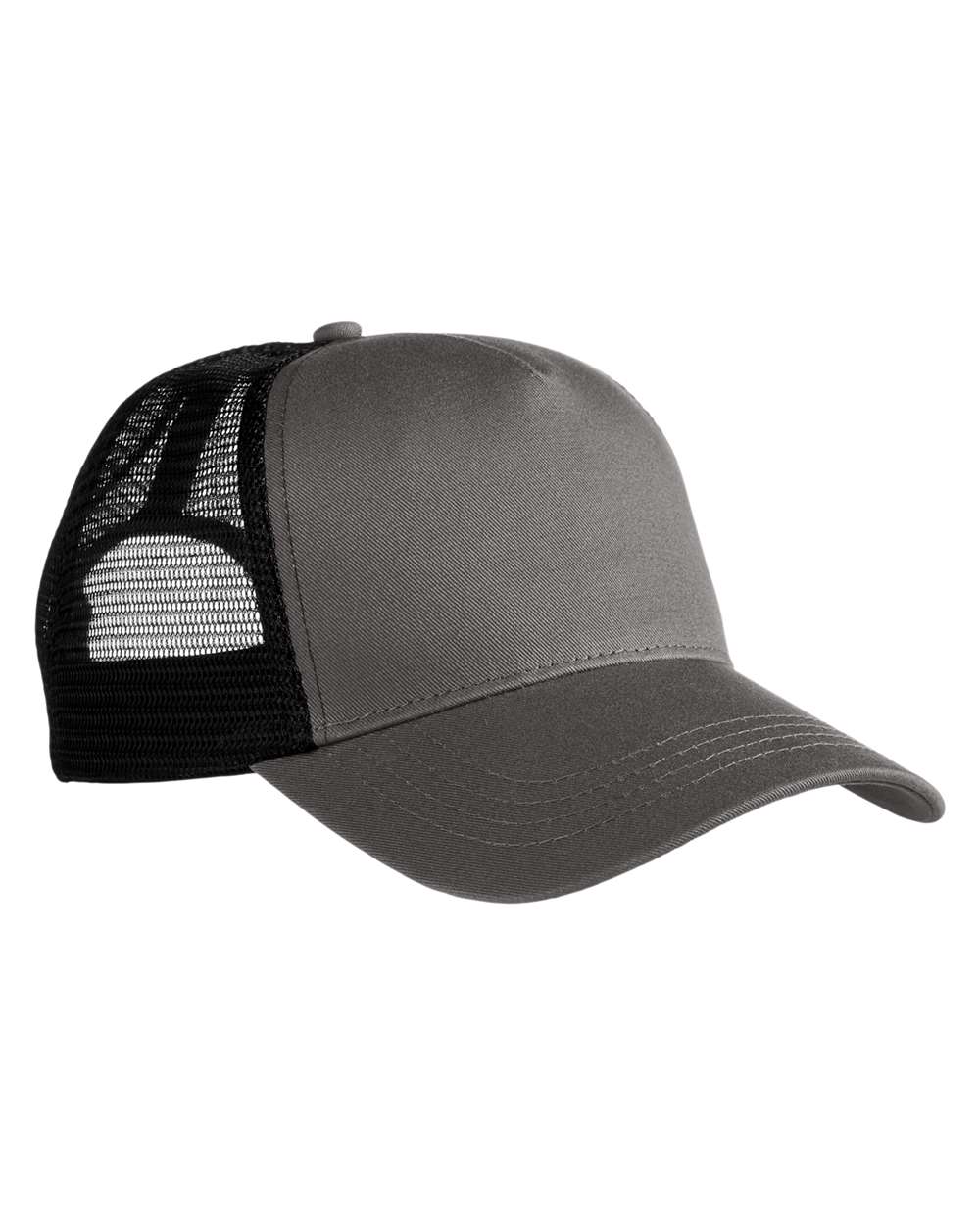 econscious Five-Panel Trucker Cap. EC7094 - Charcoal/ Black