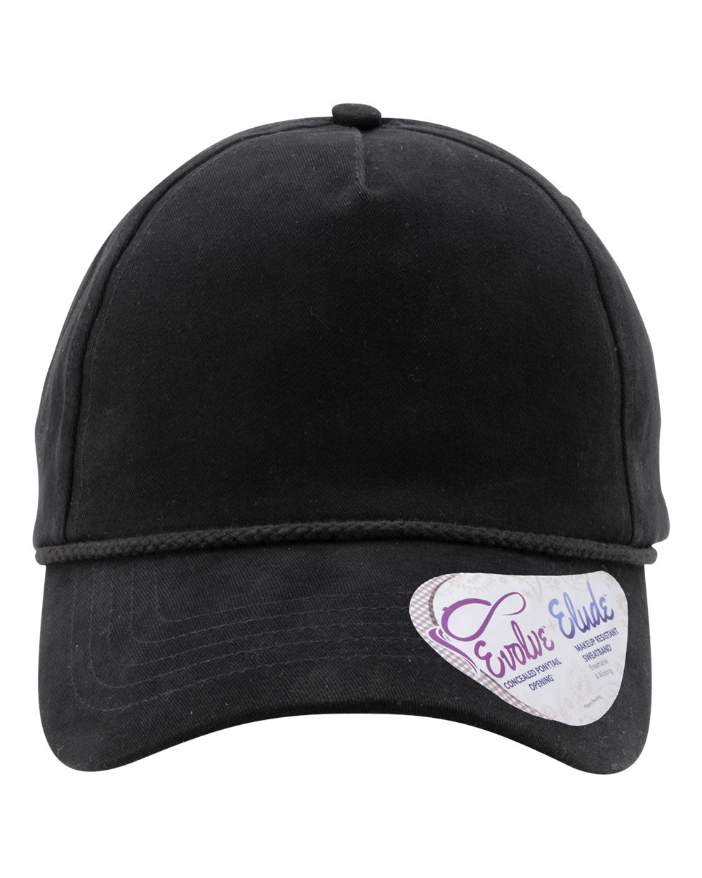 Infinity Her Women's Five-Panel Rope Cap. MAYA - Black/ Black Leopard