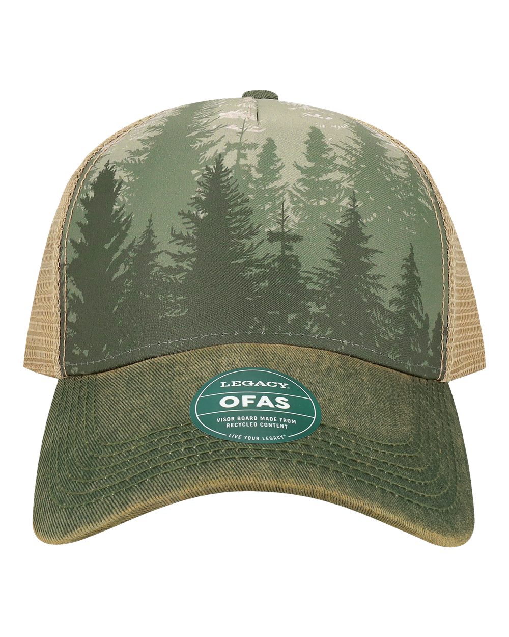 LEGACY Old Favorite Five-Panel Trucker Cap. OFAFP - Deep Forest