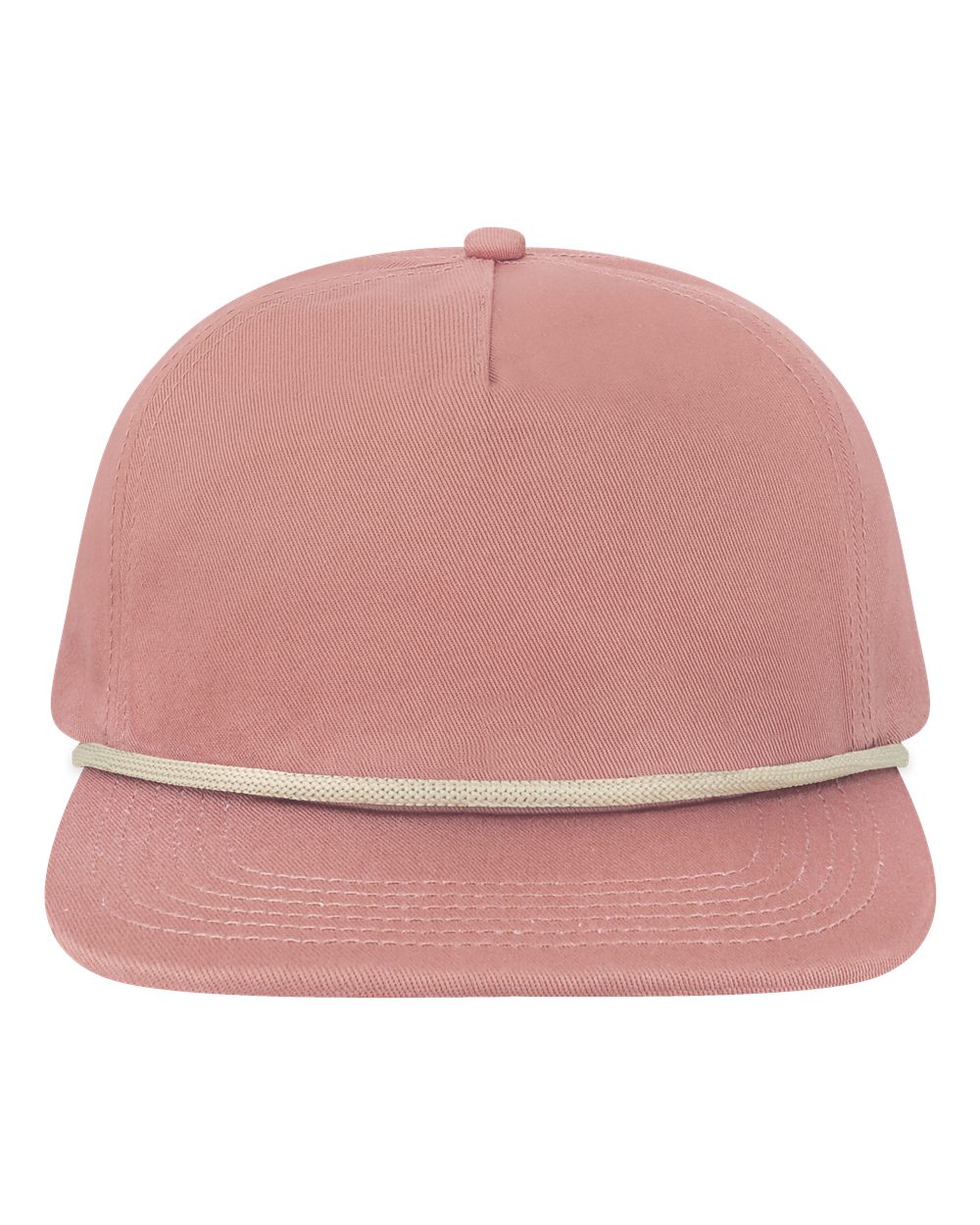 LOCALE Five-Panel Rope Cap. WILSON - Rose/ Cream