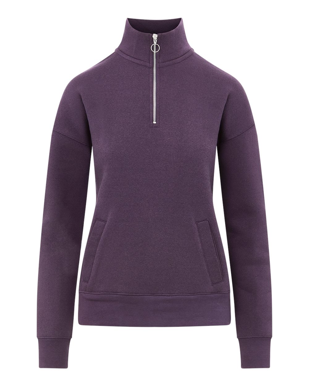 MV Sport Women's Cloud Fleece Quarter-Zip Sweatshirt. W20189 - Eggplant