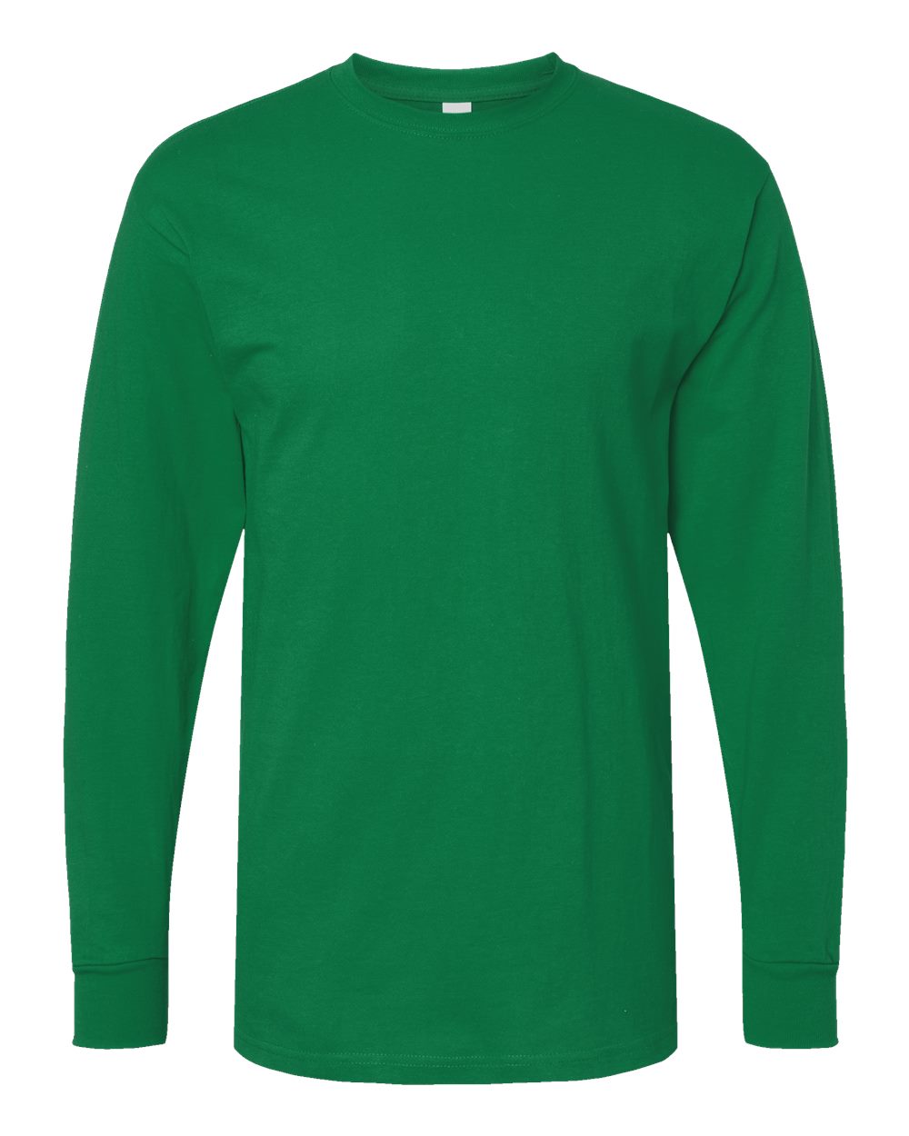 M&O Unisex Gold Soft Touch Long Sleeve T-Shirt. 4820 - Fine Kelly Green