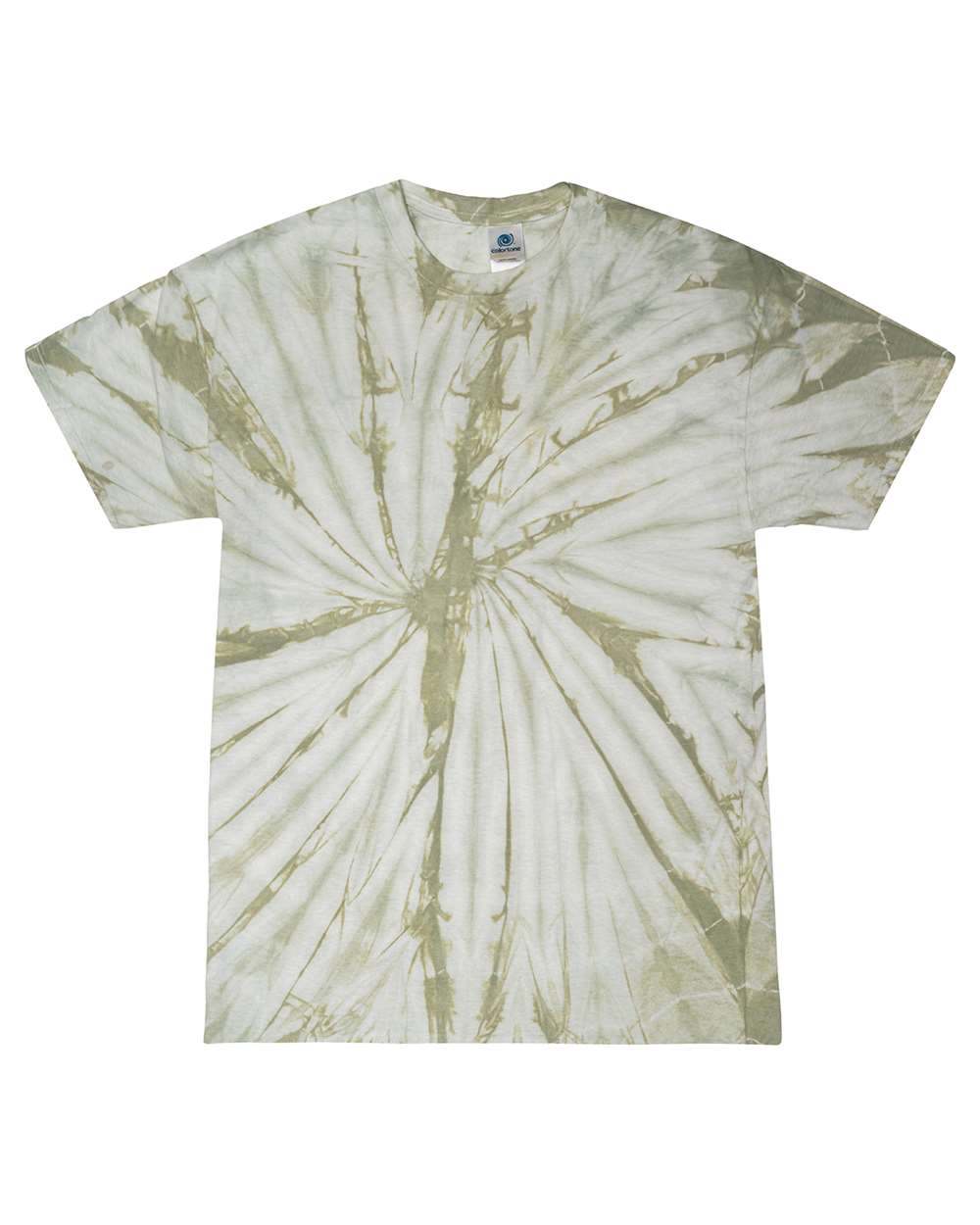 Colortone Unisex Multi-Color Tie-Dyed T-Shirt. CD1000 - Spider Olive