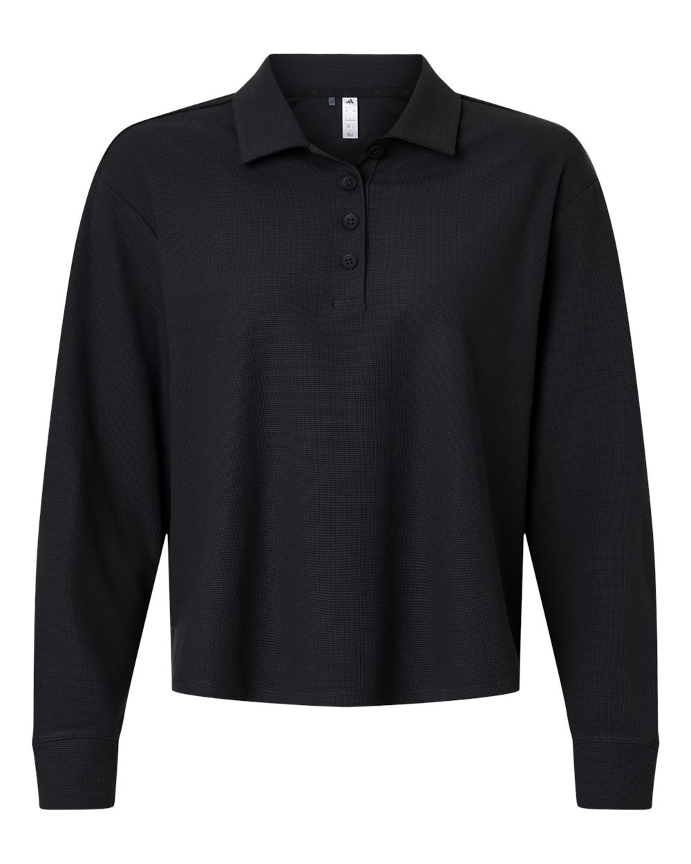 Adidas Women's Beyond Long Sleeve Loose Polo. A1008 - Black