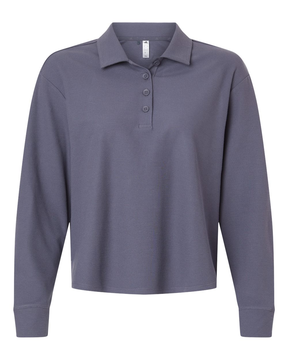 Adidas Women's Beyond Long Sleeve Loose Polo. A1008 - Preloved Violet