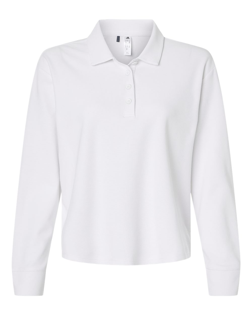 Adidas Women's Beyond Long Sleeve Loose Polo. A1008 - White