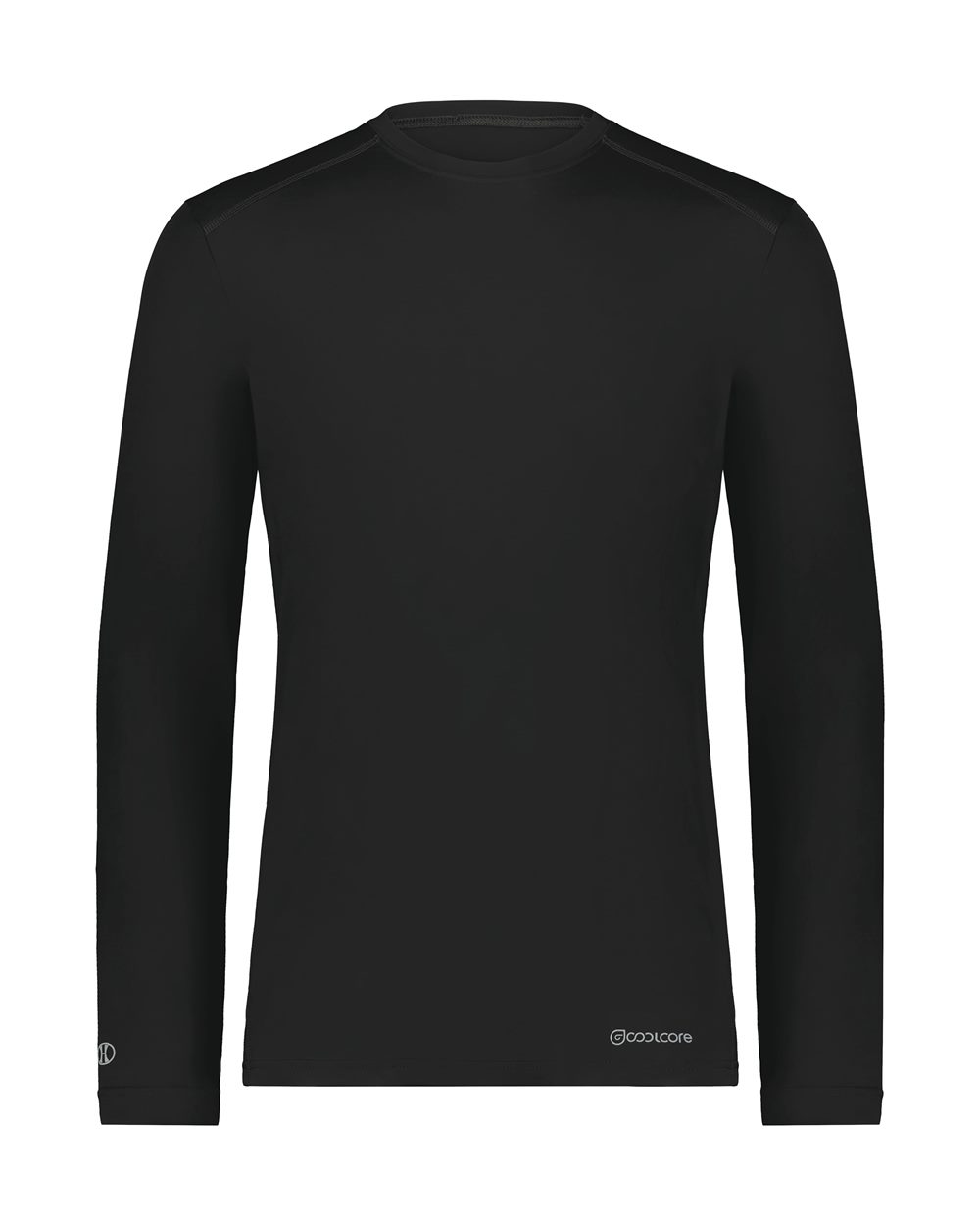 Holloway Unisex Essential Long Sleeve T-Shirt Powered By Coolcore. 222138 - Black
