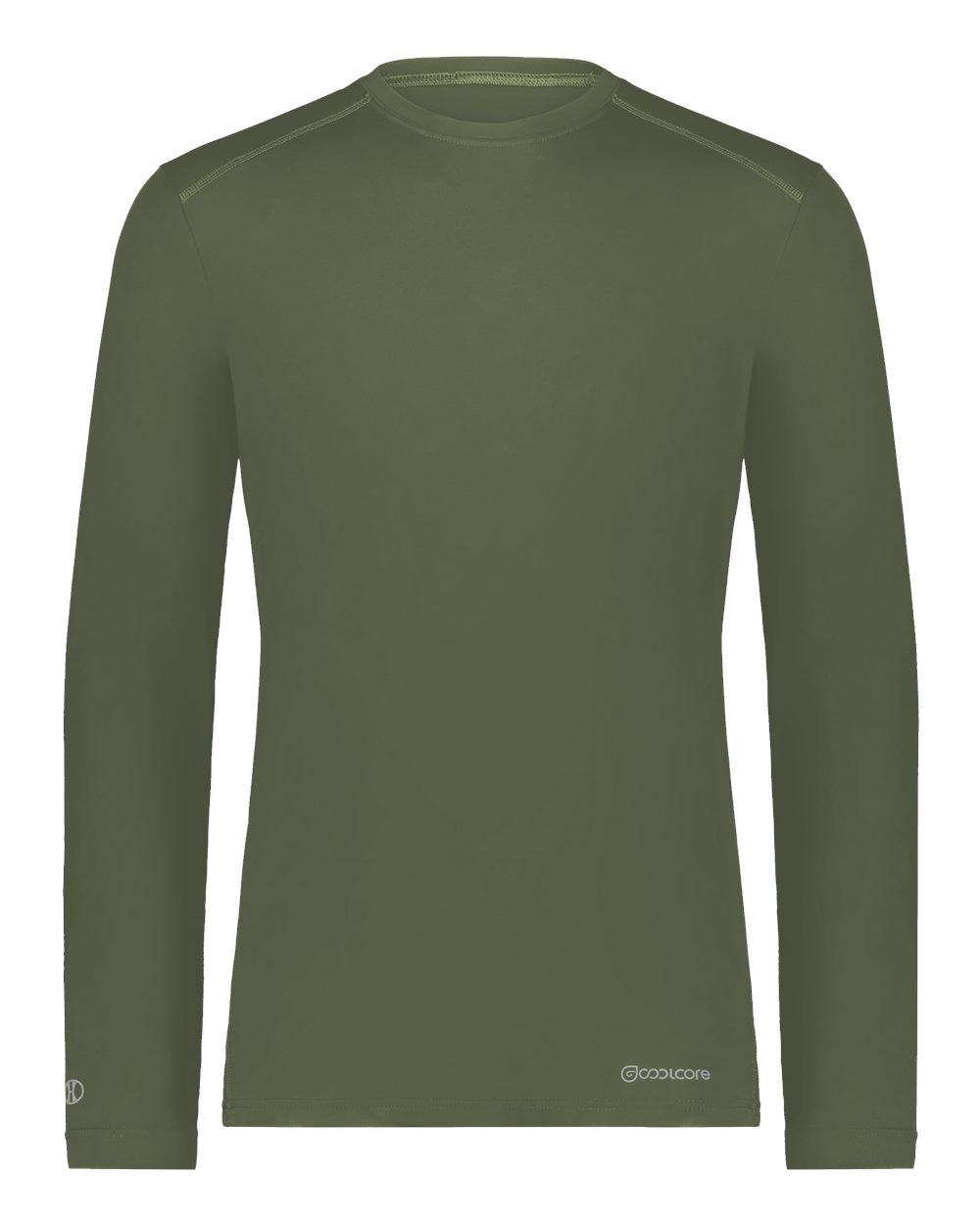 Holloway Unisex Essential Long Sleeve T-Shirt Powered By Coolcore. 222138 - Olive