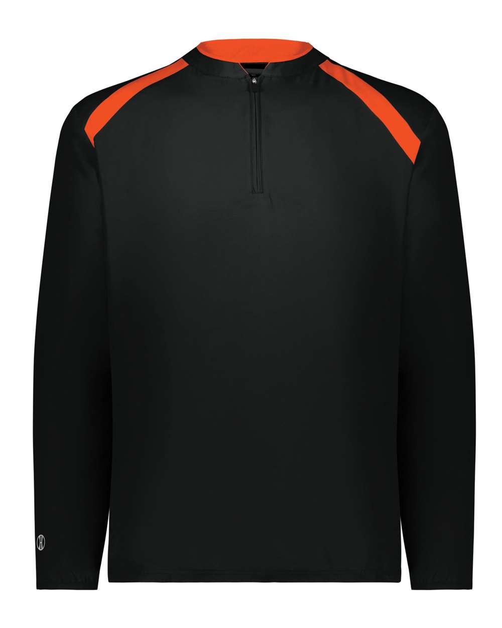 Holloway Men's Clubhouse Quarter-Zip Pullover. 229595 - Black/ Orange