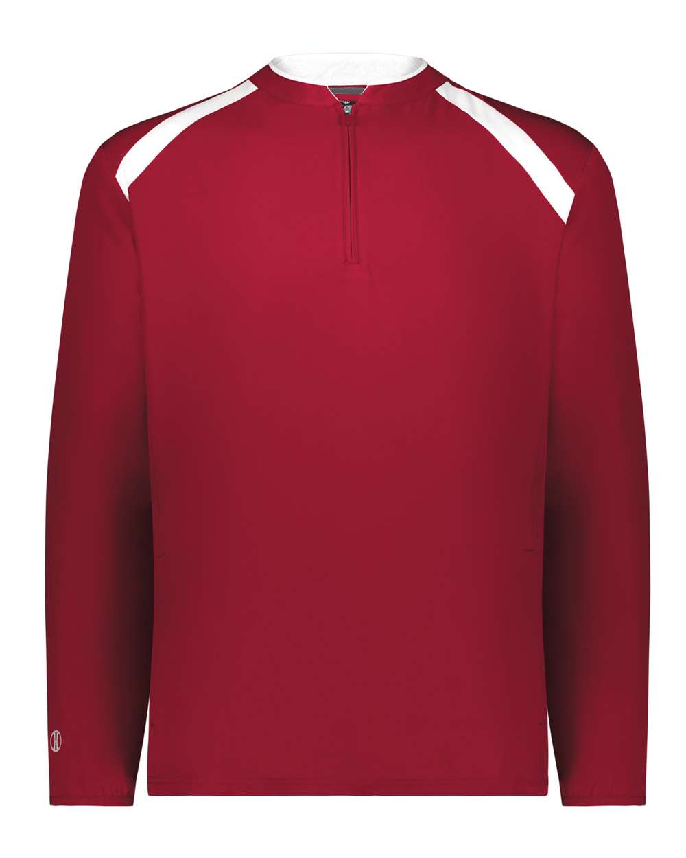 Holloway Men's Clubhouse Quarter-Zip Pullover. 229595 - Scarlet/ White