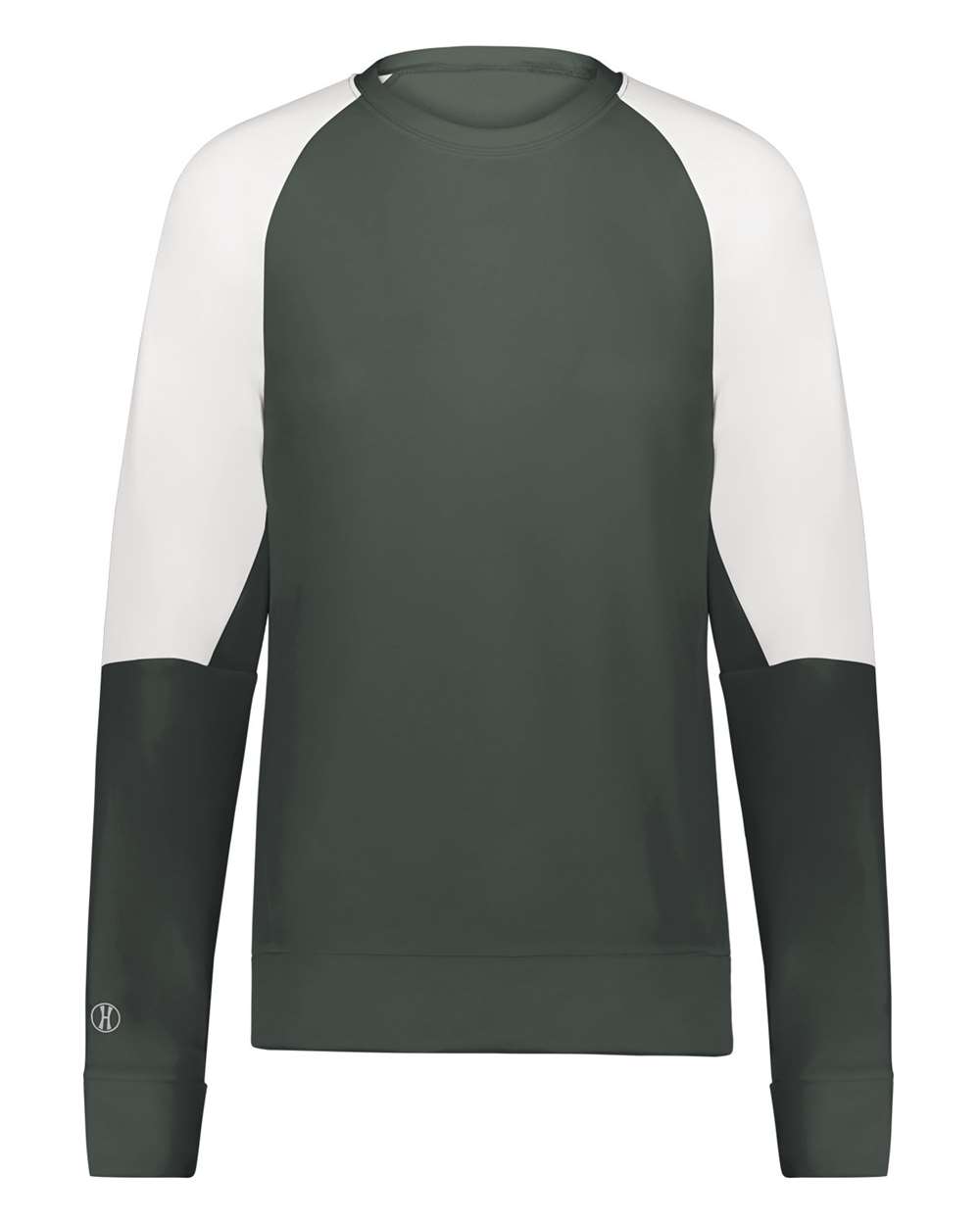 Holloway Women's Momentum Team Crewneck Sweatshirt. 223725 - Iron/ White