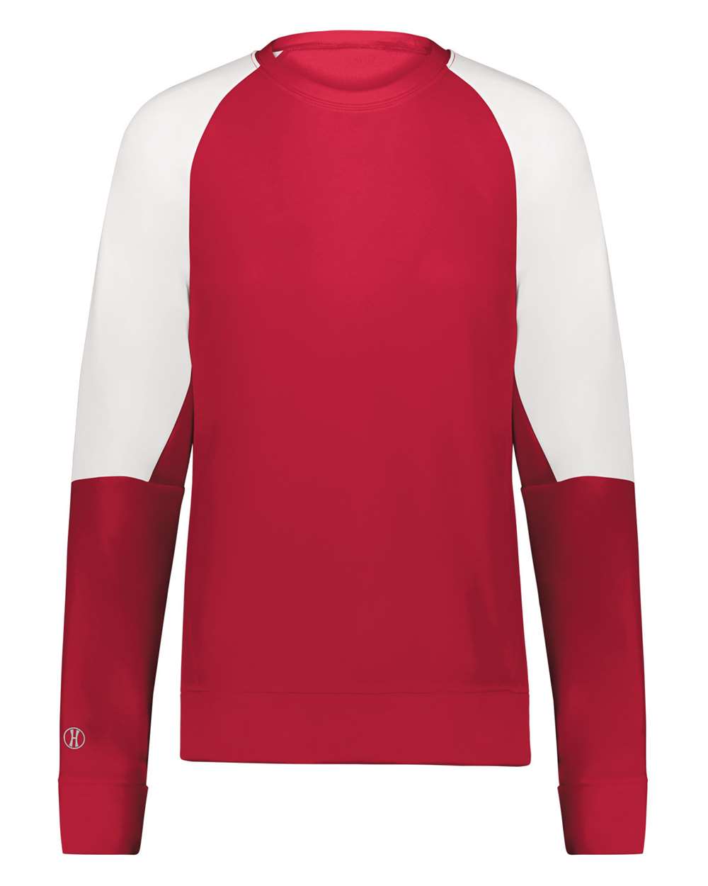 Holloway Women's Momentum Team Crewneck Sweatshirt. 223725 - Scarlet/ White
