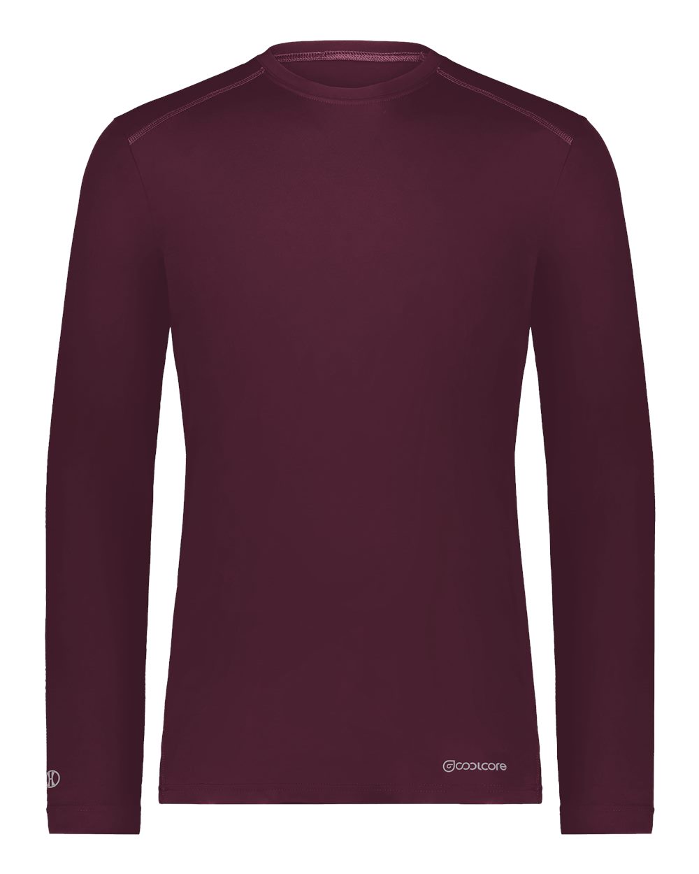 Holloway Unisex Essential Long Sleeve T-Shirt Powered By Coolcore. 222138 - HMaroon