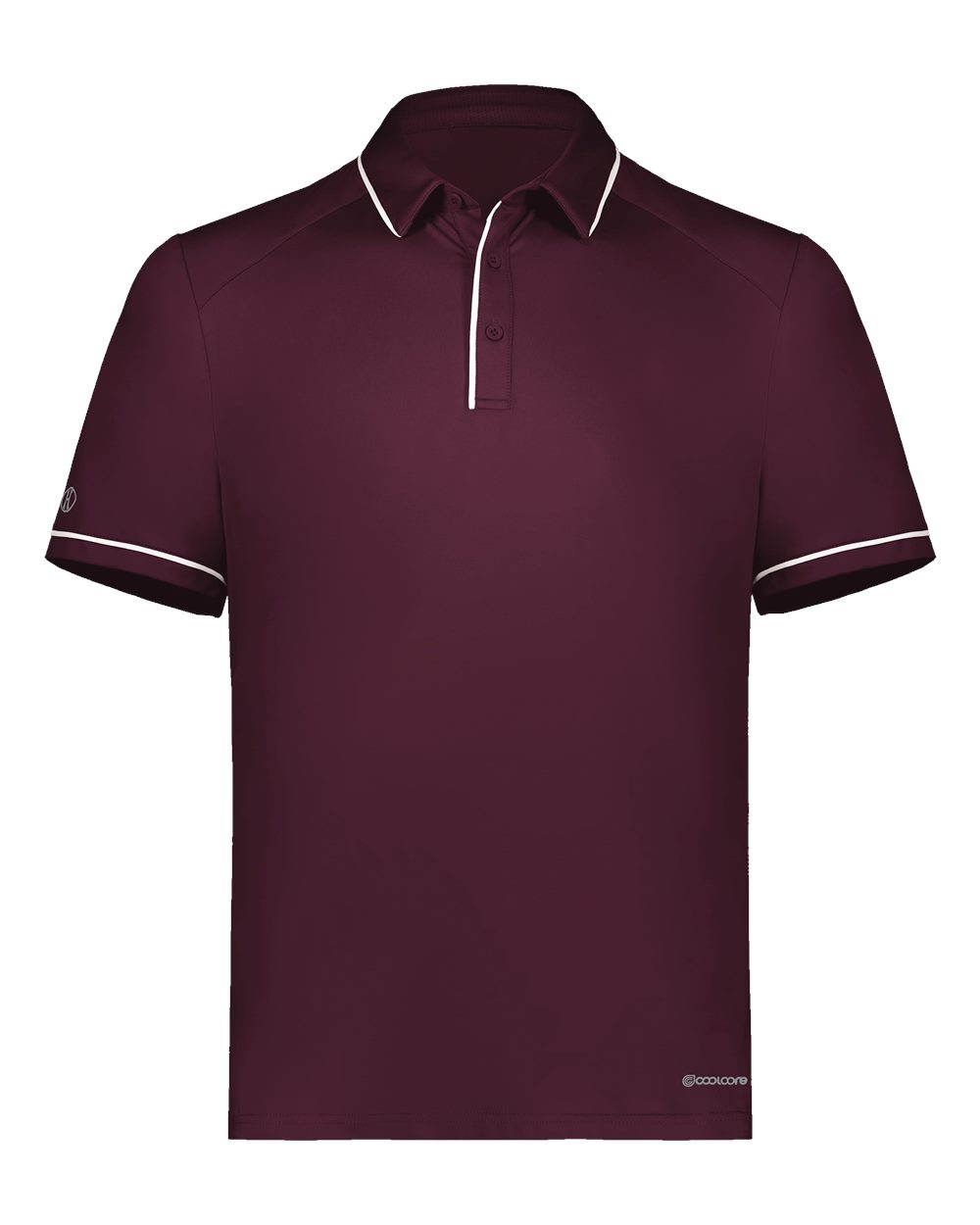 Holloway Men's CoolCore® Polo. 222518 - Maroon/ White