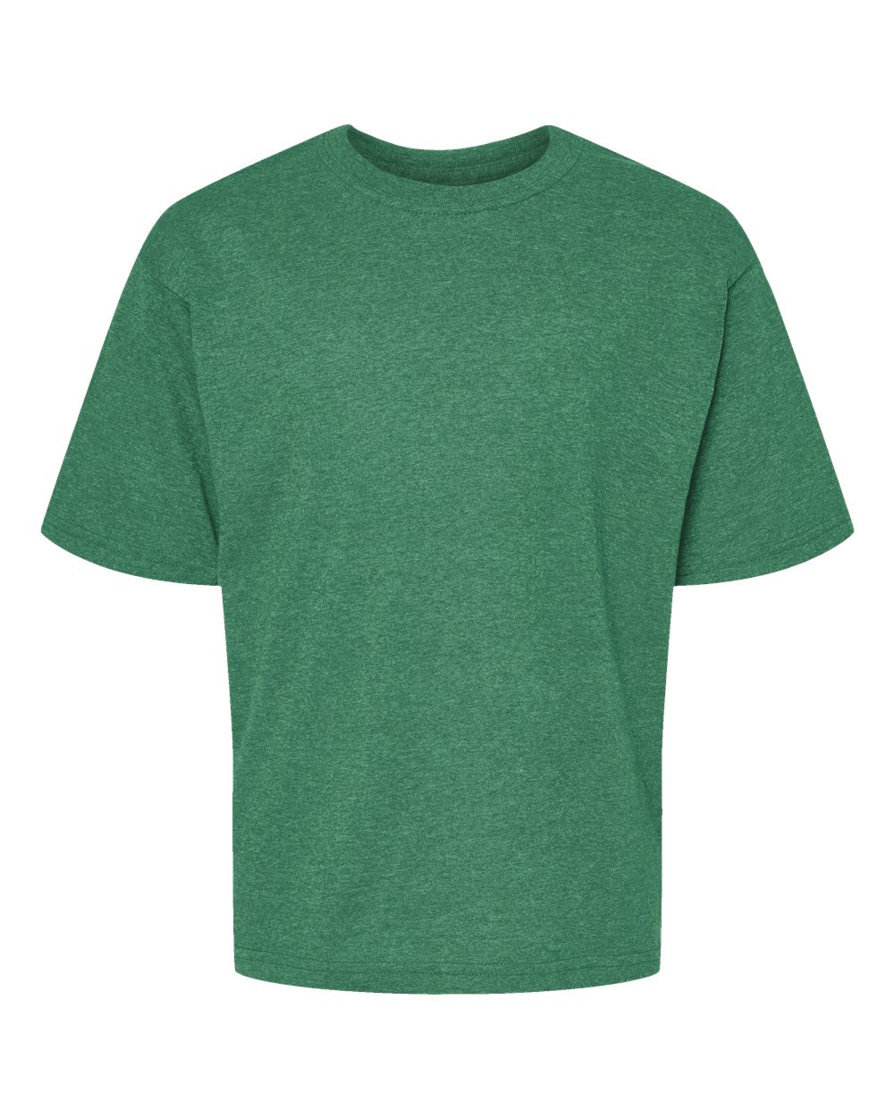 M&O Youth Gold Soft Touch T-Shirt. 4850 - Heather Kelly Green